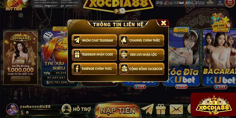 Mã code XOCDIA88 với phần thưởng hấp dẫn khi chơi xóc đĩa