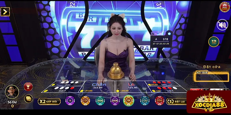 rò chơi Xóc đĩa ăn tiền với các quân vị sẵn sàng cho ván cược